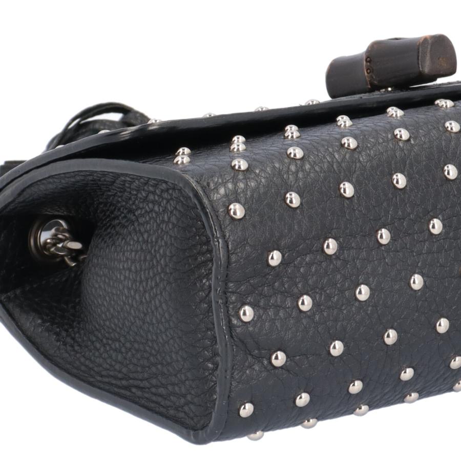GUCCI（グッチ） スタッズ バンブー ショルダーバッグ レザー 387611