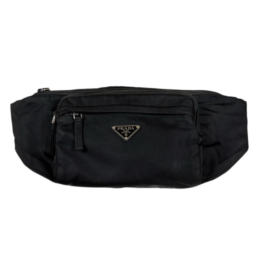 プラダ 黒 ナイロン ボディバック2VL005 PRADA（プラダ） ウエストバッグ ナイロン 2VL005 ブラック レディース