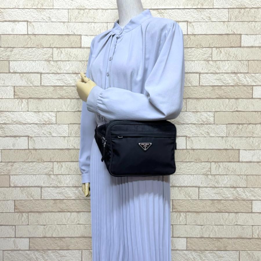 PRADA プラダ ボディバッグ ウエストバッグ ブラック 2VL001 PRADA（プラダ） ボディバッグ ナイロン 2VL001 ブラック ユニセックス