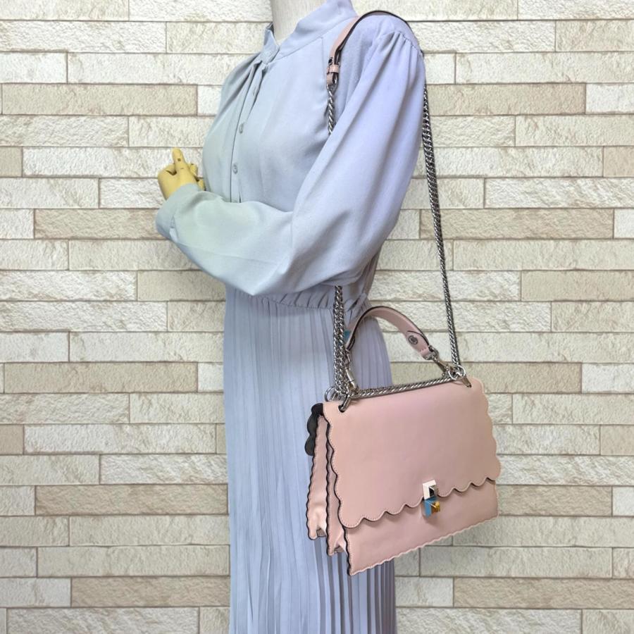 FENDI（フェンディ） キャナイ ショルダーバッグ レザー 8BT283 ピンク
