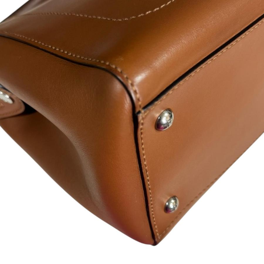 フェンディ ドットコム ショルダーバッグ レザー 8BN293 ブラウン レディース FENDI  中古 FENDI（フェンディ） ドットコム ショルダーバッグ レザー 8BN293