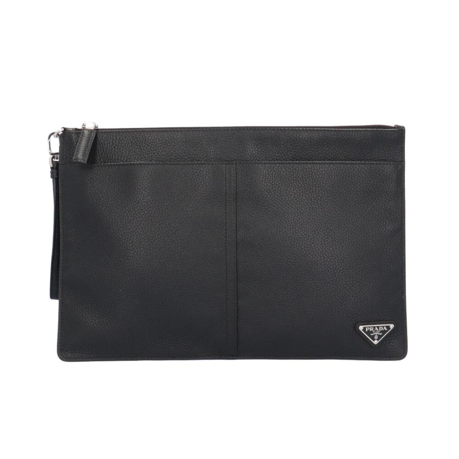 PRADA プラダ ヴィテッロ シティ ハンドバッグ レザー 2VN013 ブラック 