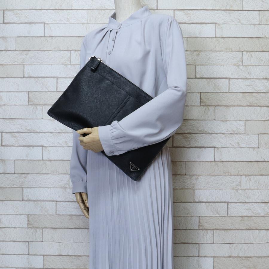PRADA プラダ ヴィテッロ シティ ハンドバッグ レザー 2VN013 ブラック 