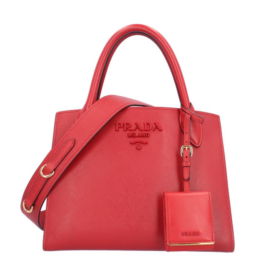 PRADA（プラダ） モノクロームバッグ ショルダーバッグ レザー 1BA156 