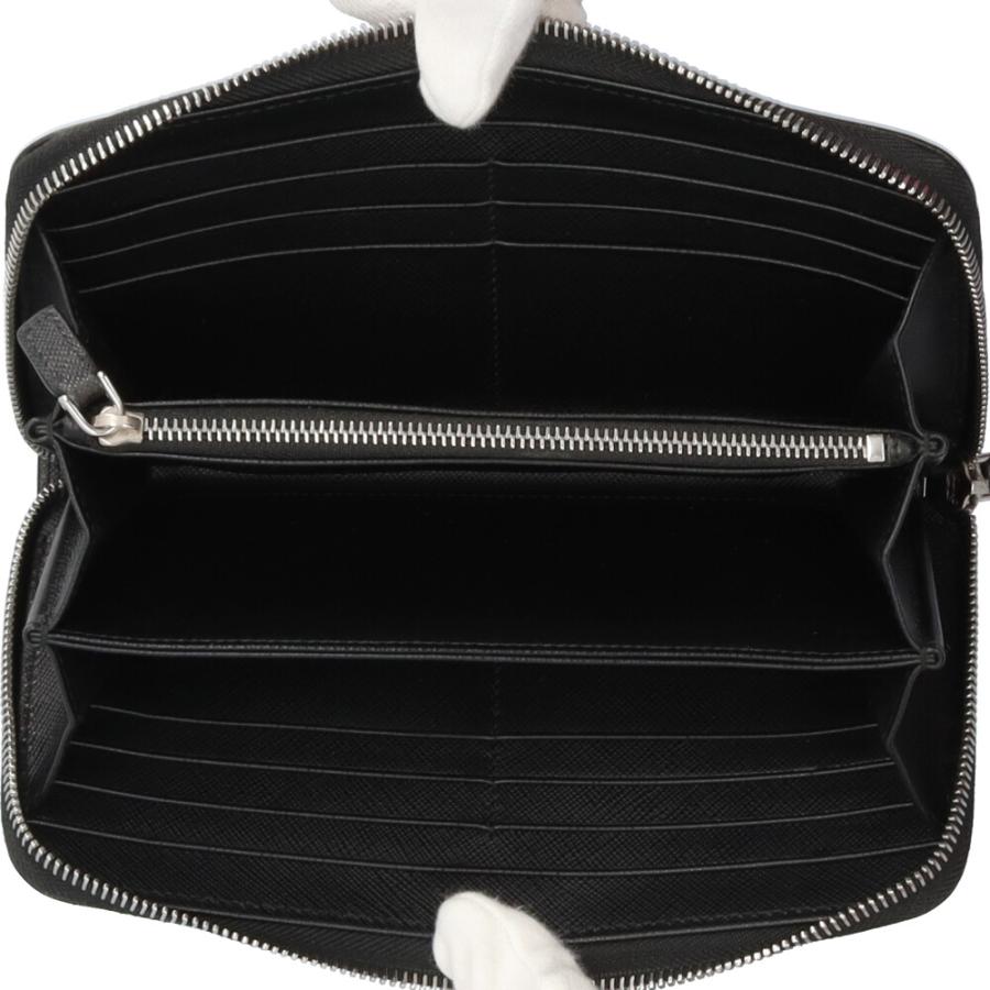 【中古】PRADA 長財布 1ML506 サフィアーノブラック PRADA】プラダ『サフィアーノマルチカラー ジップアラウンド長財布