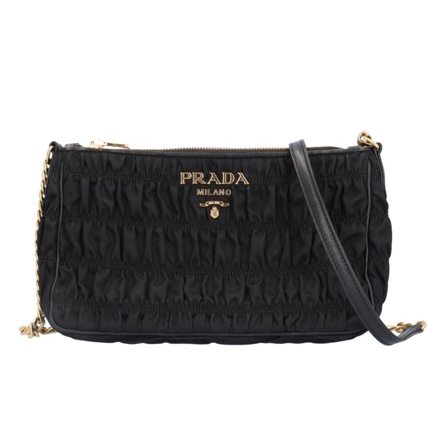 PRADA ブラックナイロン ショルダーバッグ PRADA（プラダ） ショルダーバッグ ナイロン 1BH152 ブラック