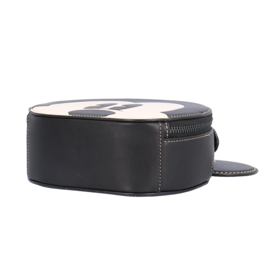 【極美品】コーチ トラックパック ボディバッグ Disneyコラボ レザー 黒 COACH（コーチ） ディズニー×コーチ ショルダーバッグ スムースレザー
