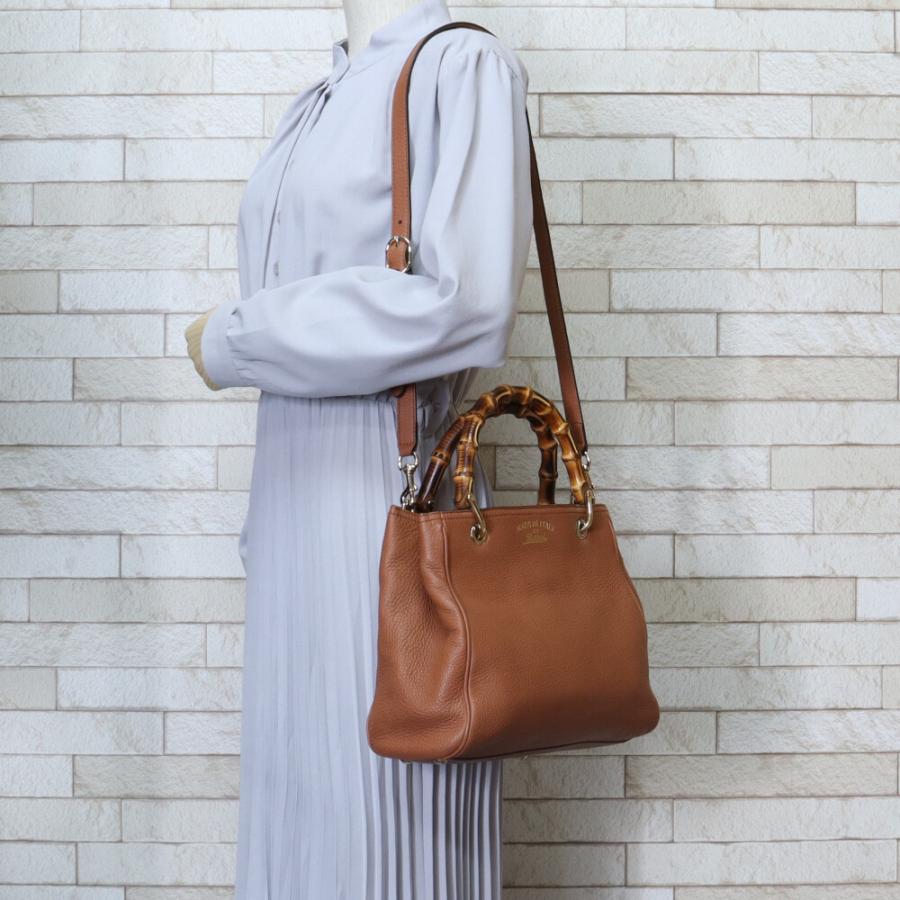 GUCCI グッチ バンブー ショルダーバッグ レザー 336032 520981
