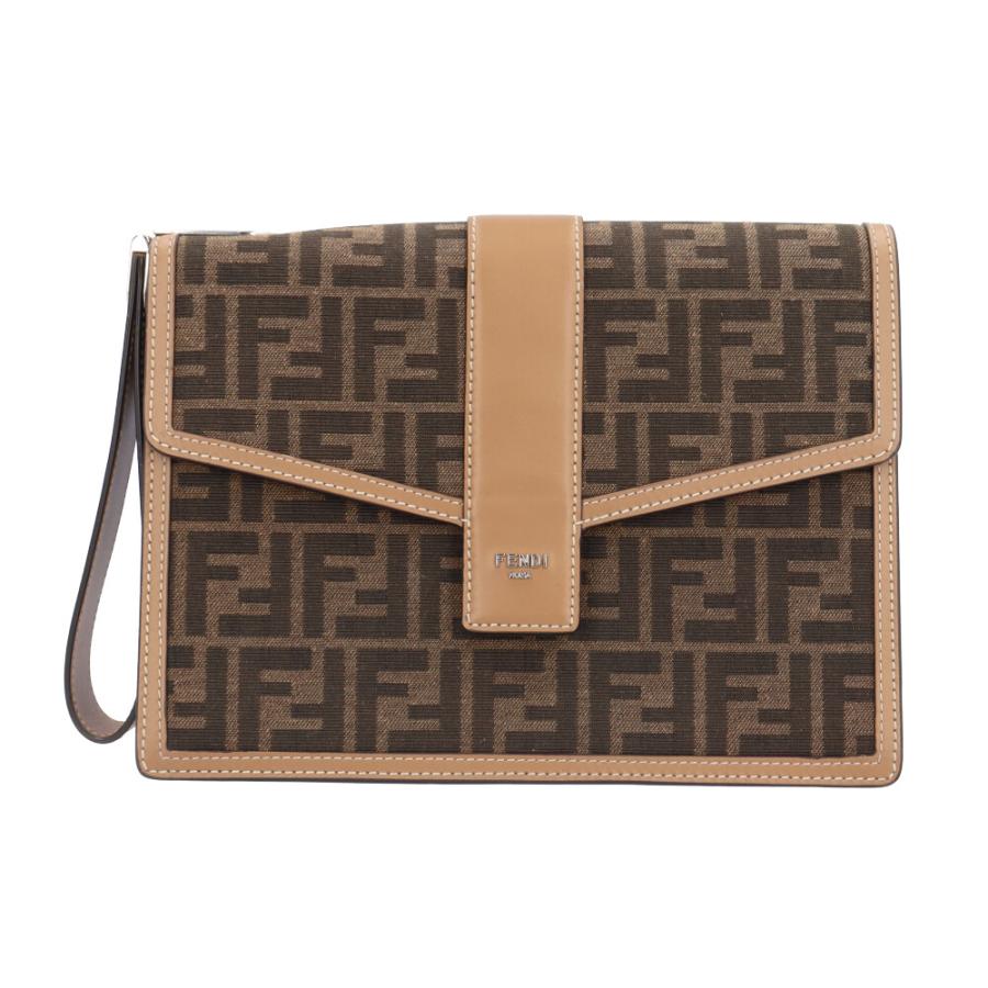FENDI セカンドバッグ　ズッカ柄　キャンバスブラウン　お値下げ可能 FENDI（フェンディ） ズッカ セカンドバッグ キャンバス 7VA568