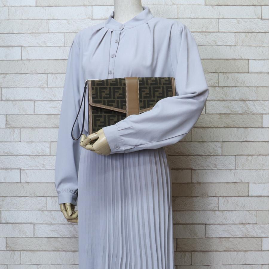 FENDI（フェンディ） ズッカ セカンドバッグ キャンバス 7VA568