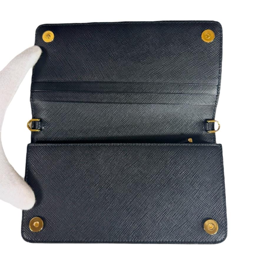 PRADA（プラダ） サフィアーノ ウォレットチェーン レザー 1DH029
