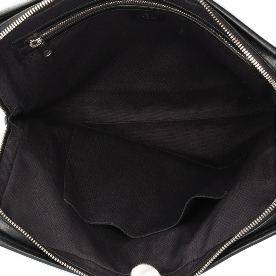 GUCCI（グッチ） クラッチバッグ レザー 575829 ブラック メンズ 中古
