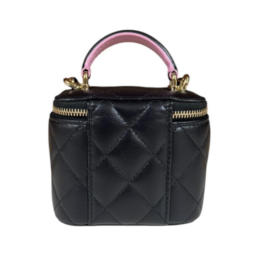 91【美品】シャネル マトラッセ ラムスキンレザー ハンドバッグ バニティ ココ CHANEL（シャネル） スモールバニティケース マトラッセ ショルダー