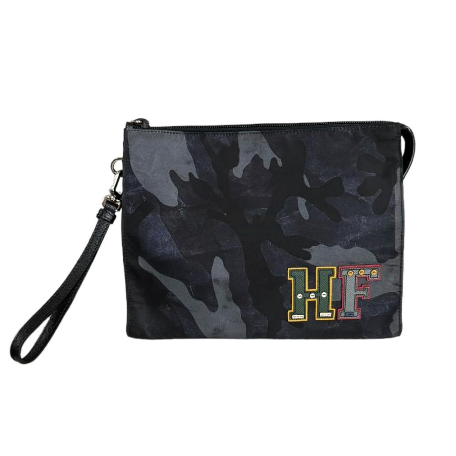 プラダ カモフラ柄テースト セカンドバッグ ナイロン 2NE789 ブラック メンズ PRADA  中古  R&Kリサイクルキング PRADA（プラダ） カモフラ柄テースト セカンドバッグ ナイロン 2NE789