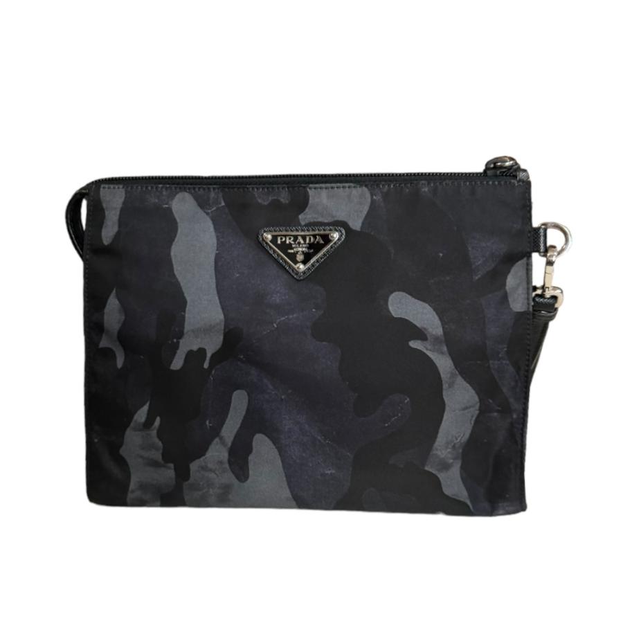 PRADA（プラダ） カモフラ柄テースト セカンドバッグ ナイロン 2NE789