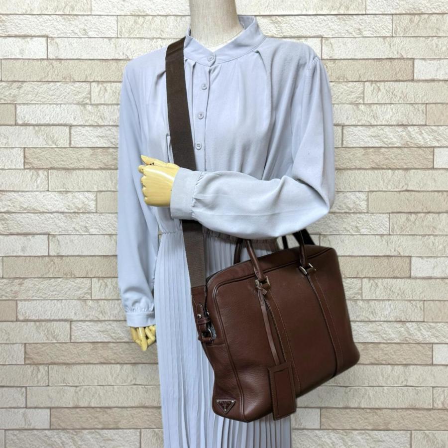 PRADA（プラダ） ショルダーバッグ レザー ブラウン レディース 中古