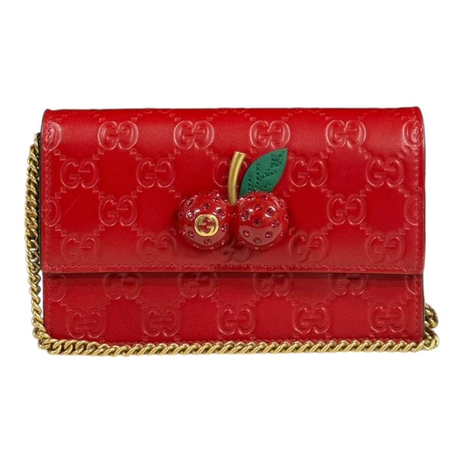 GUCCI（グッチ） グッチシマ ショルダーバッグ レザー 481291 レッド