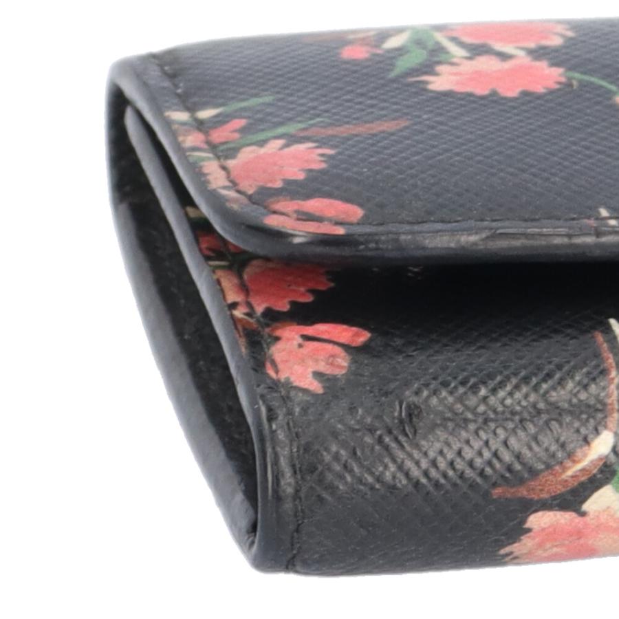 PRADA（プラダ） 花柄 サフィアーノ キーケース レザー 1PG222