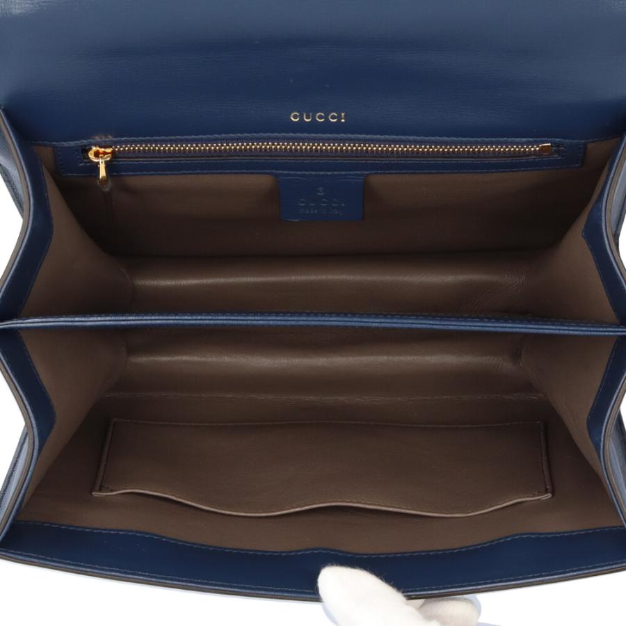 GUCCI（グッチ） シルヴィ ショルダーバッグ レザー 602781 ネイビー