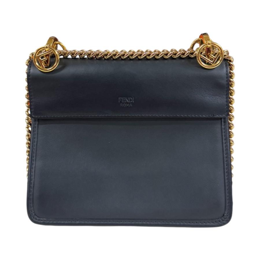 FENDI（フェンディ） ミニキャナイ エフ ショルダーバッグ レザー 