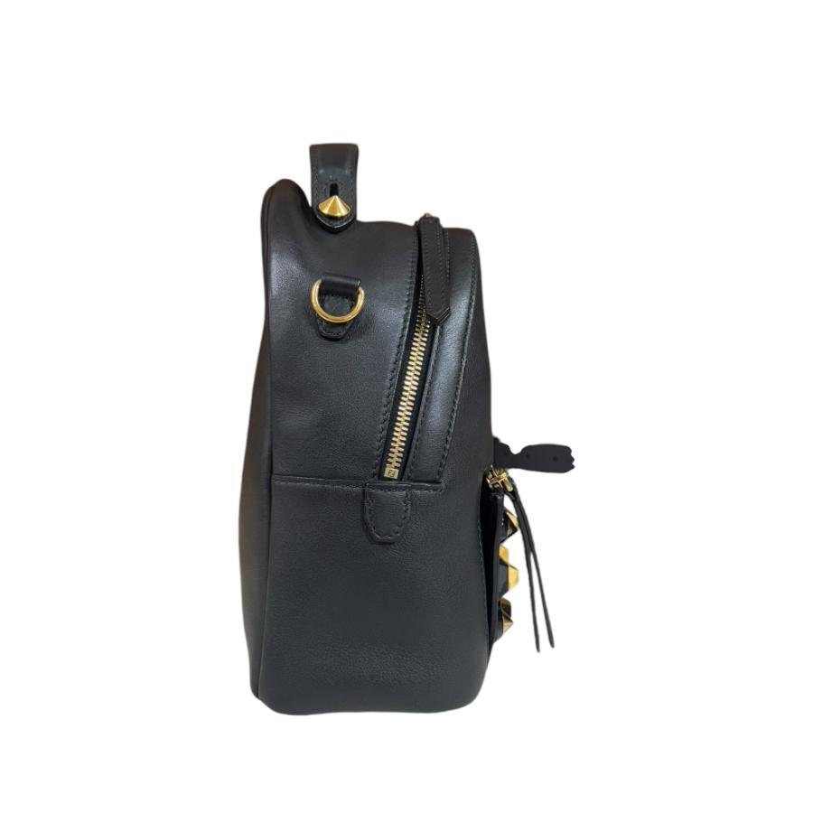 フェンディ ボルサヴィットドルチェスタッズ ショルダーバッグ レザー 8BT281 ブラック レディース FENDI  中古 FENDI（フェンディ） ボルサヴィットドルチェスタッズ ショルダー