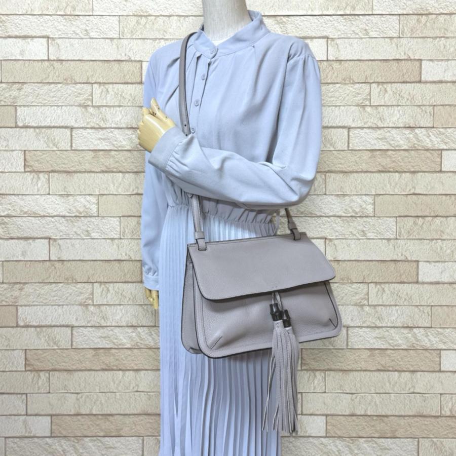 GUCCI（グッチ） デイリー バンブー ショルダーバッグ レザー 370826 
