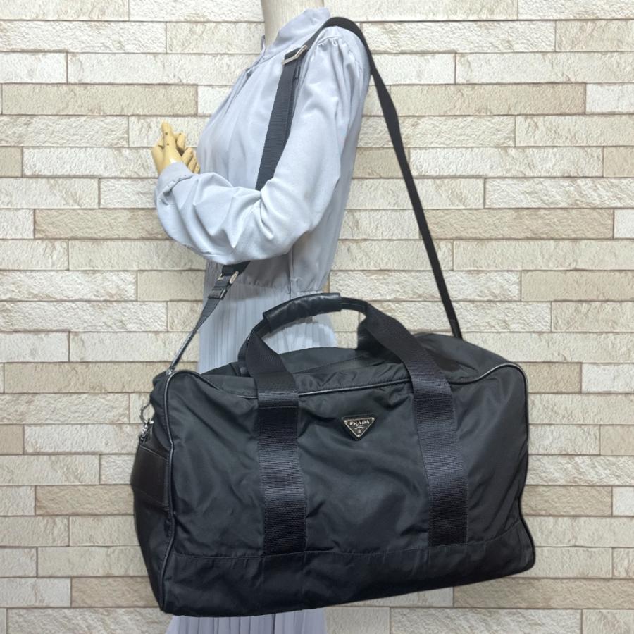 PRADA（プラダ） ボストンバッグ ナイロン ブラック ユニセックス 中古