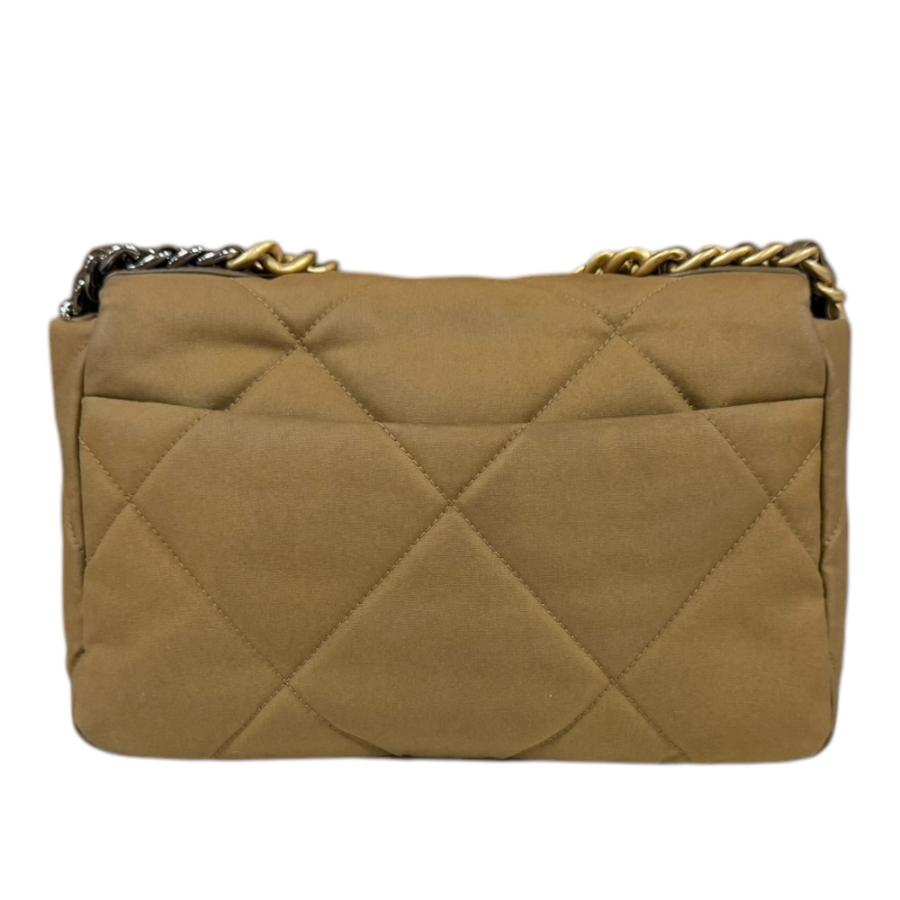 シャネル シャネル19 ショルダーバッグ コットンキャンバス AS1160 ブラウン レディース CHANEL  中古 CHANEL（シャネル） シャネル19 ショルダーバッグ コットンキャンバス