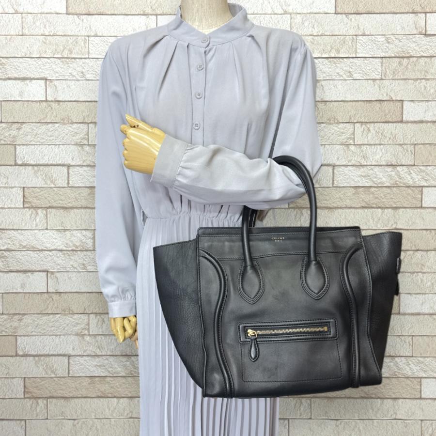 CELINE（セリーヌ） ラゲージミニショッパー ハンドバッグ レザー