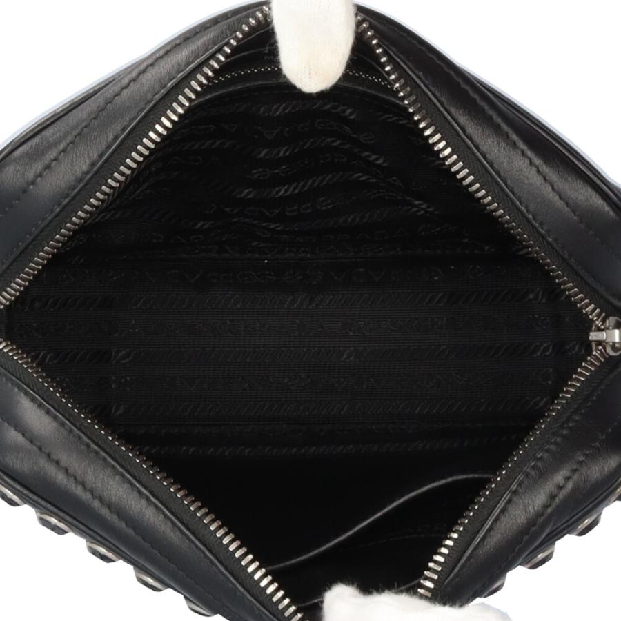 PRADA プラダ クリスタルスタッズ ショルダーバッグ レザー 1BH103  