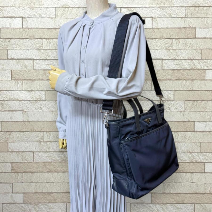 PRADA（プラダ） ショルダーバッグ ナイロン 2VG033 ネイビー メンズ