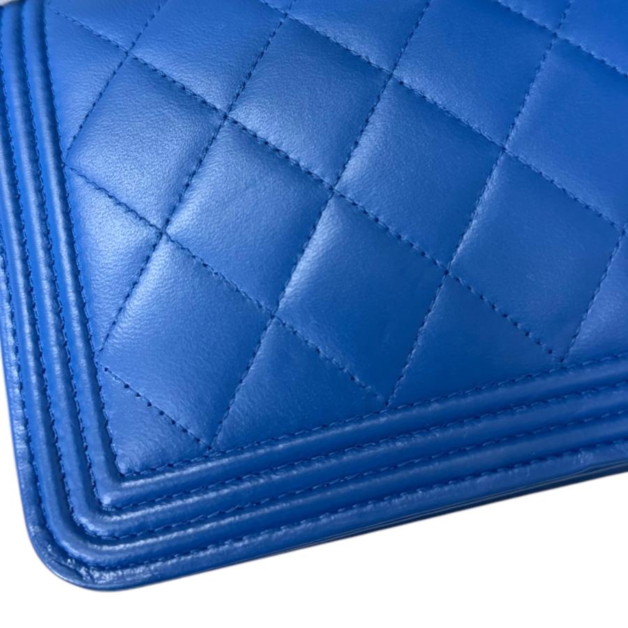 シャネル ボーイシャネル ショルダーバッグ レザー A81969 ブルー レディース CHANEL  中古 CHANEL - シャネル ボーイシャネル ショルダーバッグ レザー A81969