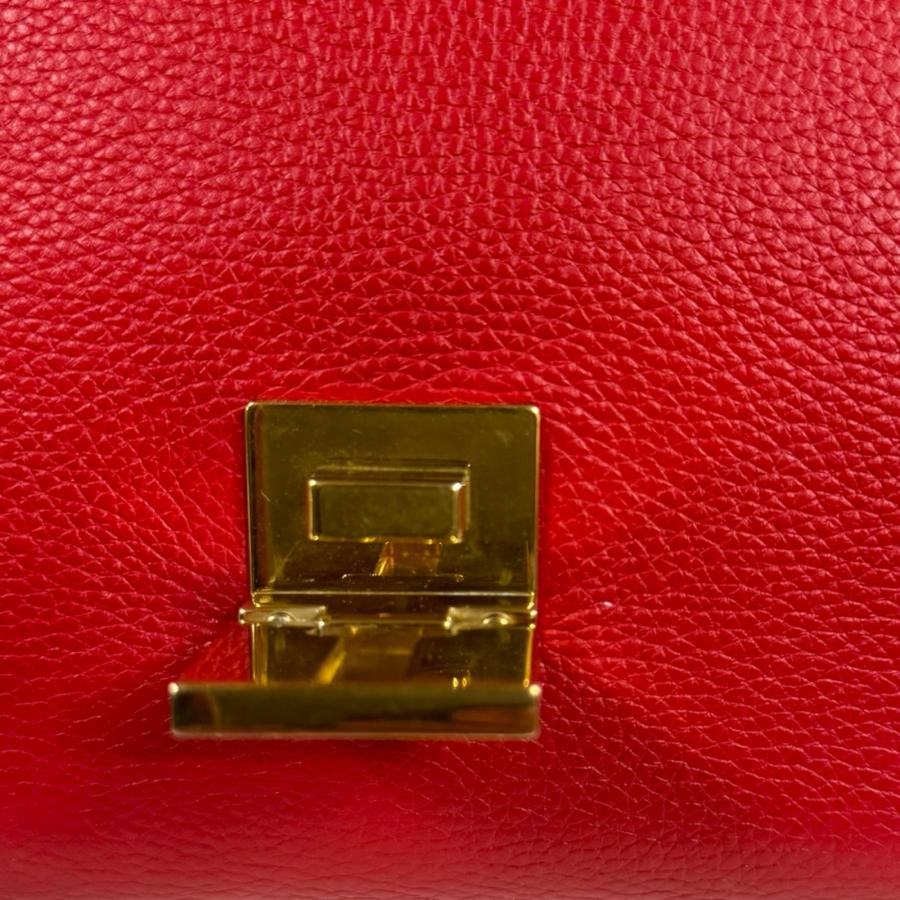 CELINE セリーヌ トラペーズ ショルダーバッグ レザー レッド  