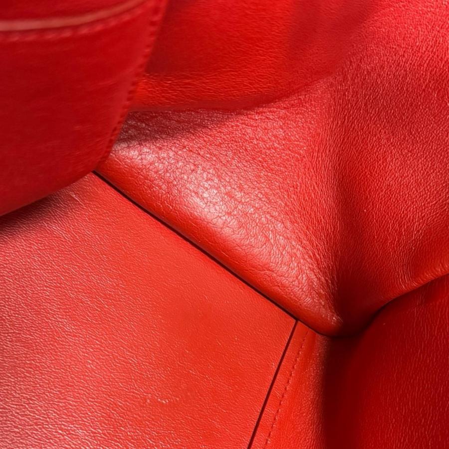 セリーヌ トラペーズ ショルダーバッグ レザー レッド レディース CELINE  中古 CELINE（セリーヌ） トラペーズ ショルダーバッグ レザー レッド