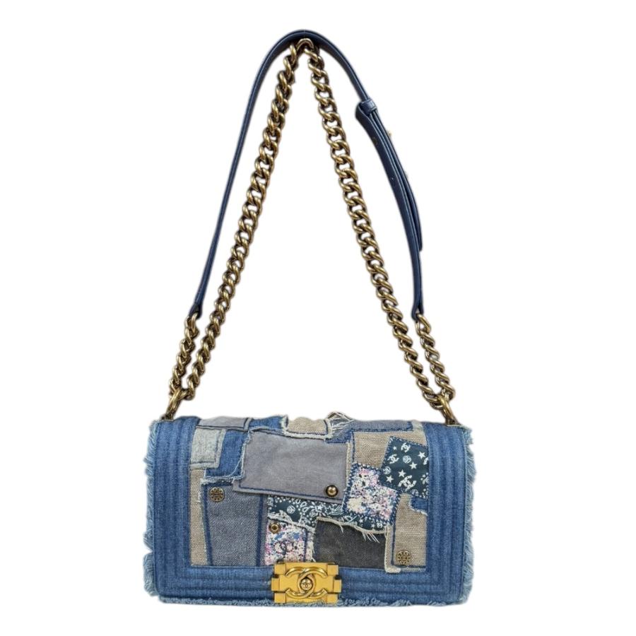 CHANEL ボーイシャネル パッチワークデニム ショルダーバッグ シャネル CHANEL ボーイシャネル パッチワーク デニム ショルダー