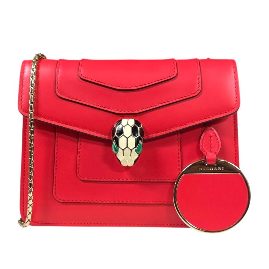 ブルガリ BVLGARI セルペンティ フォーエバー ショルダーバッグ バッグ レザー レディース レッド系 【中古】 BVLGARI（ブルガリ） セルペンティ フォーエバー ショルダーバッグ