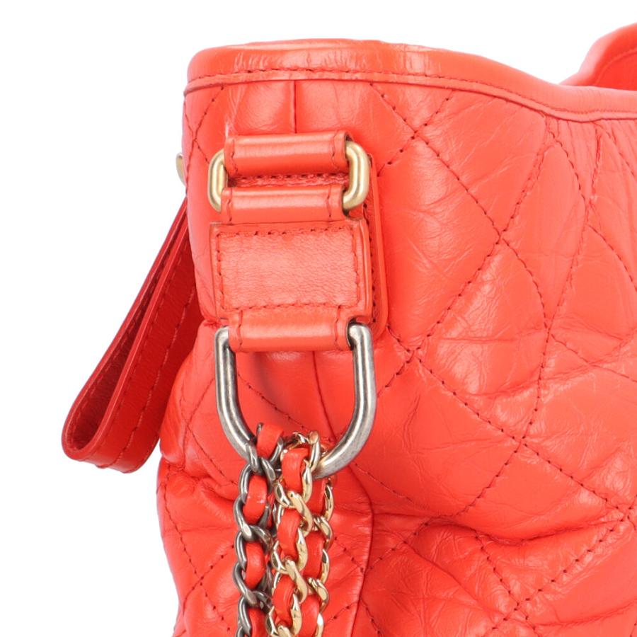 シャネル ホーボーバッグ ラージ ガブリエル ドゥ シャネル ショルダーバッグ レザー A93824 オレンジ レディース CHANEL  中古 CHANEL（シャネル） ホーボーバッグ ラージ ガブリエル ドゥ
