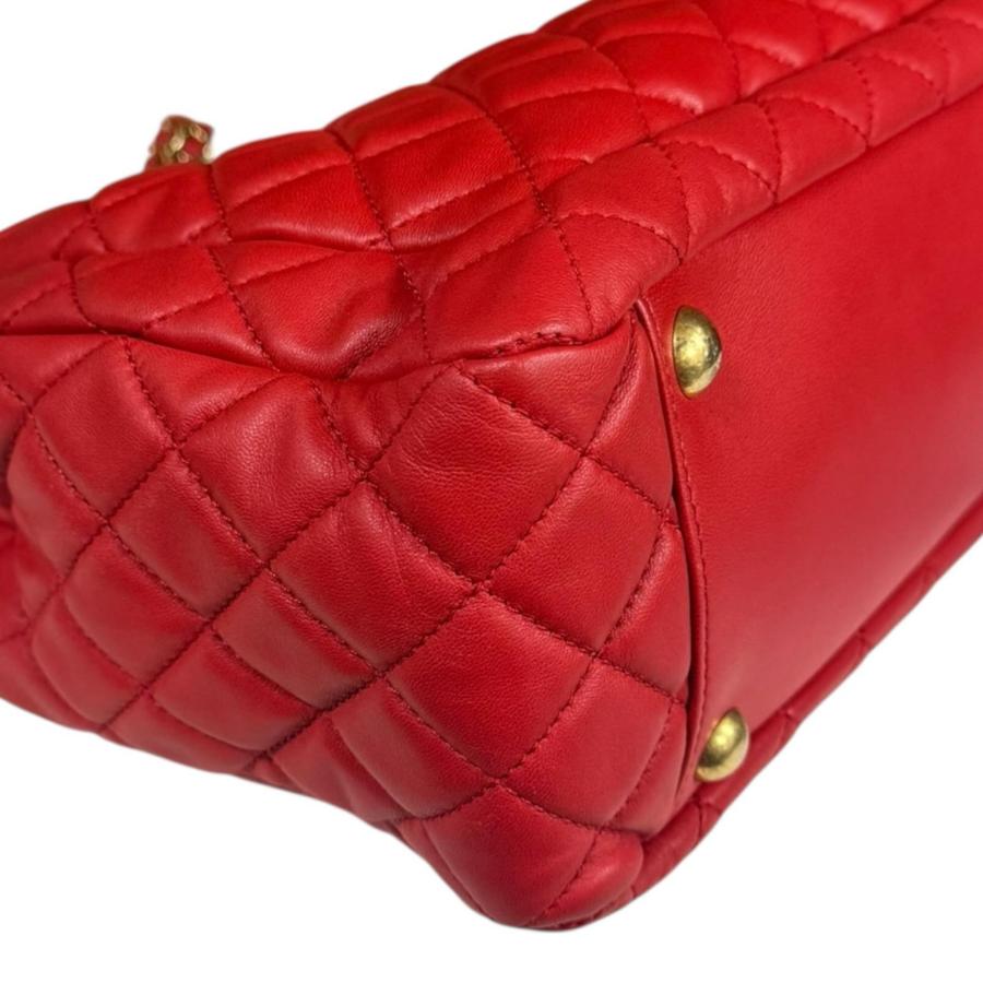 CHANEL（シャネル） マトラッセ トートバッグ ラムスキン レッド 