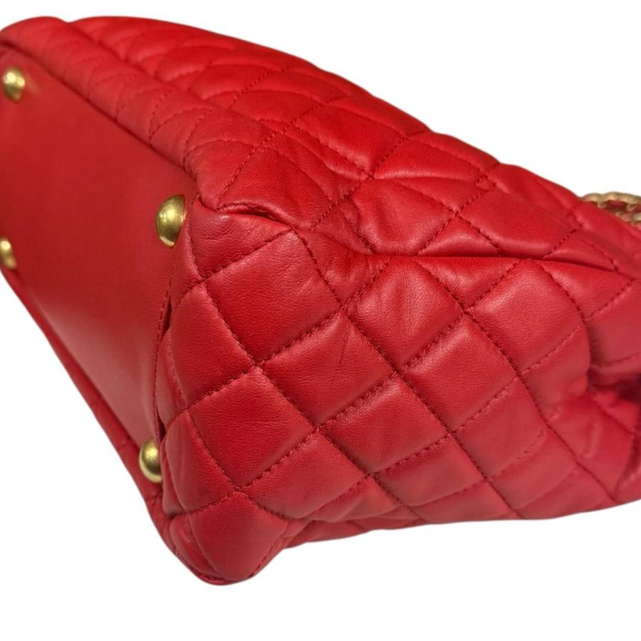CHANEL（シャネル） マトラッセ トートバッグ ラムスキン レッド