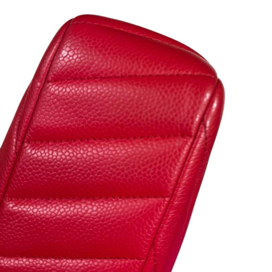 CHANEL（シャネル） Vステッチ ショルダーバッグ レザー レッド