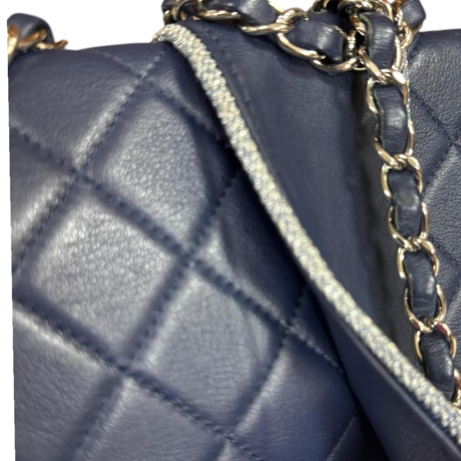 シャネル マトラッセ ショルダーバッグ レザー ネイビー レディース CHANEL  中古 R&Kリサイクルキング CHANEL（シャネル） マトラッセ ショルダーバッグ レザー ネイビー