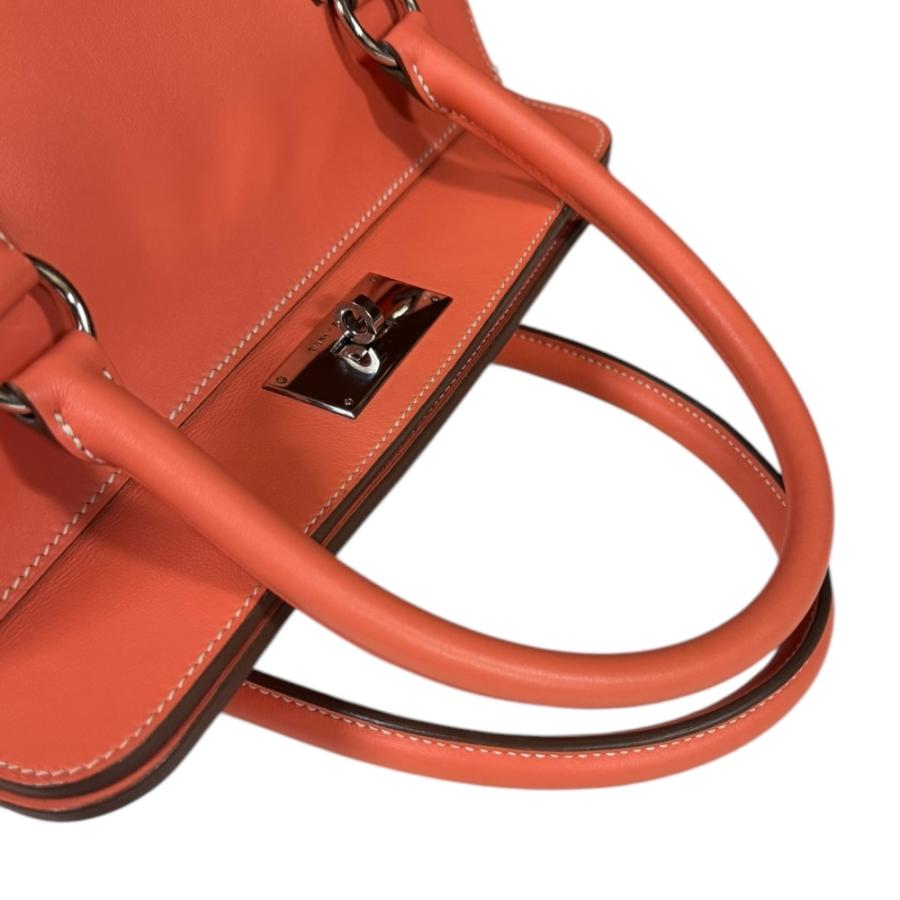 エルメス ツールボックス26 ショルダーバッグ ヴォースイフト オレンジ レディース HERMES  中古 HERMES（エルメス） ツールボックス26 ショルダーバッグ ヴォー
