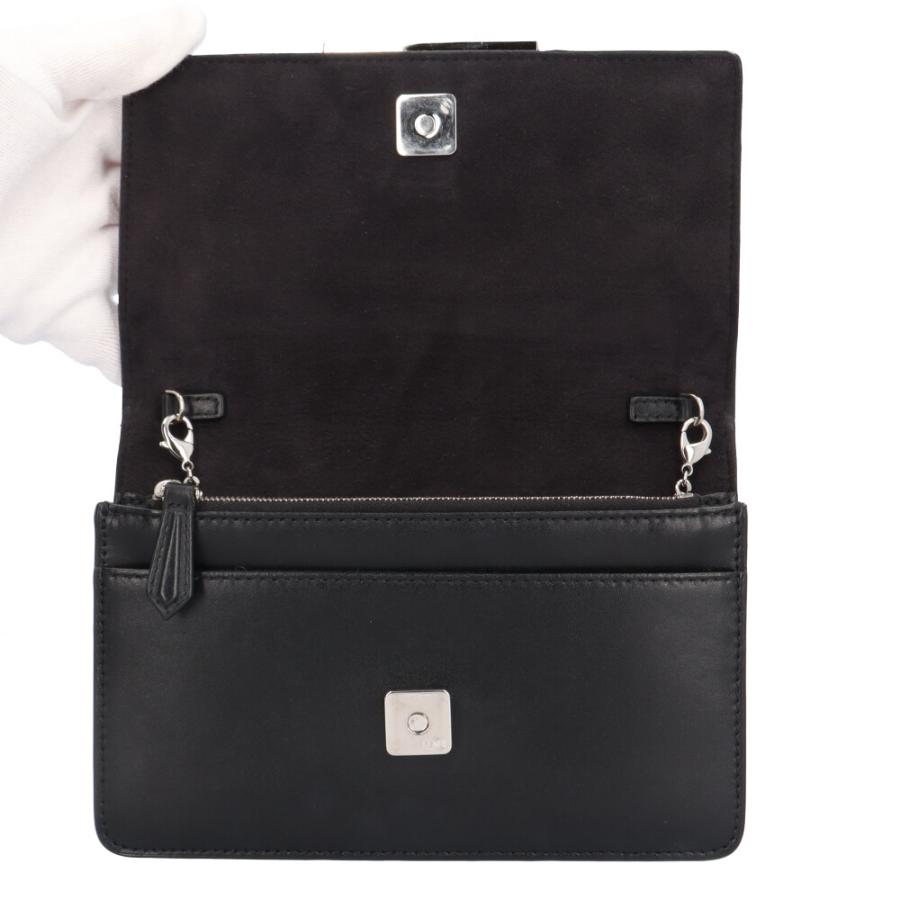 フェンディ マルチスタッズ ショルダーバッグ レザー 8M0346 ブラック レディース FENDI  中古 FENDI（フェンディ） マルチスタッズ ショルダーバッグ レザー 8M0346