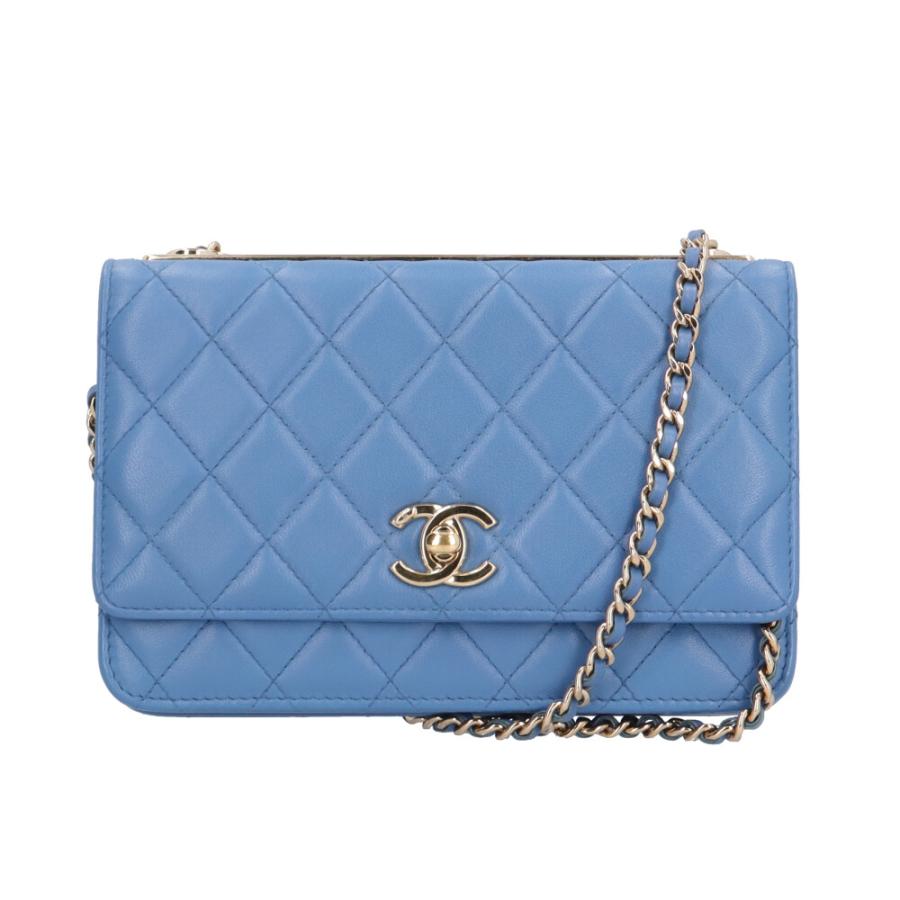 CHANEL（シャネル） マトラッセ ショルダーバッグ レザー ブルー 