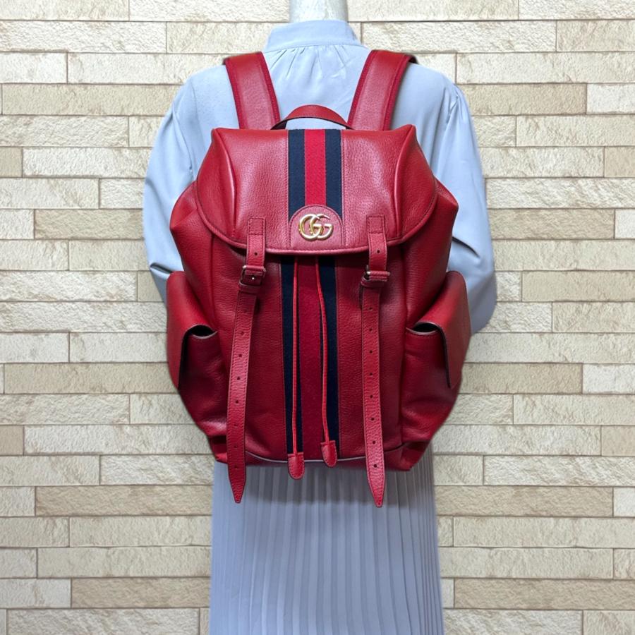 GUCCI（グッチ） ウェブストライプ ミディアム オフィディア リュック