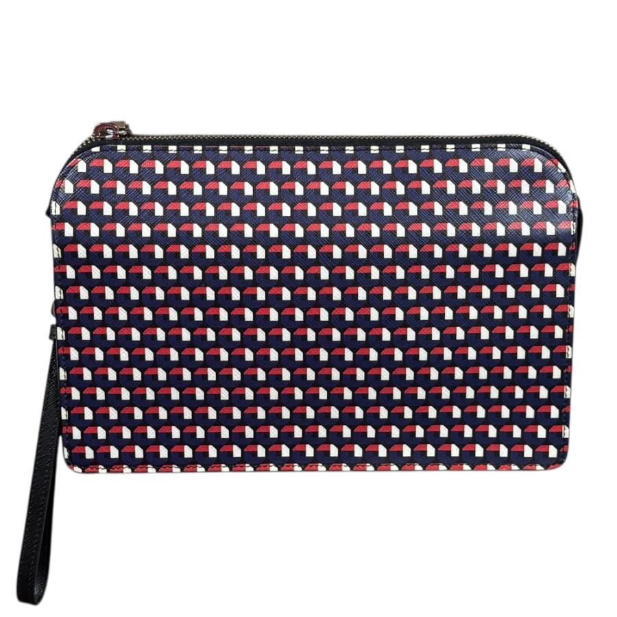 PRADA（プラダ） ジオメトリック柄 サフィアーノ クラッチバッグ 