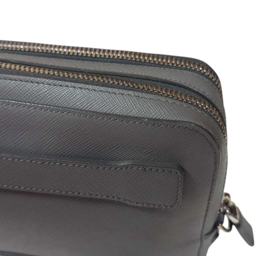 PRADA（プラダ） サフィアーノ セカンドバッグ レザー VR0052 グレー