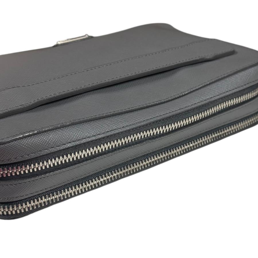 PRADA（プラダ） サフィアーノ セカンドバッグ レザー VR0052 グレー