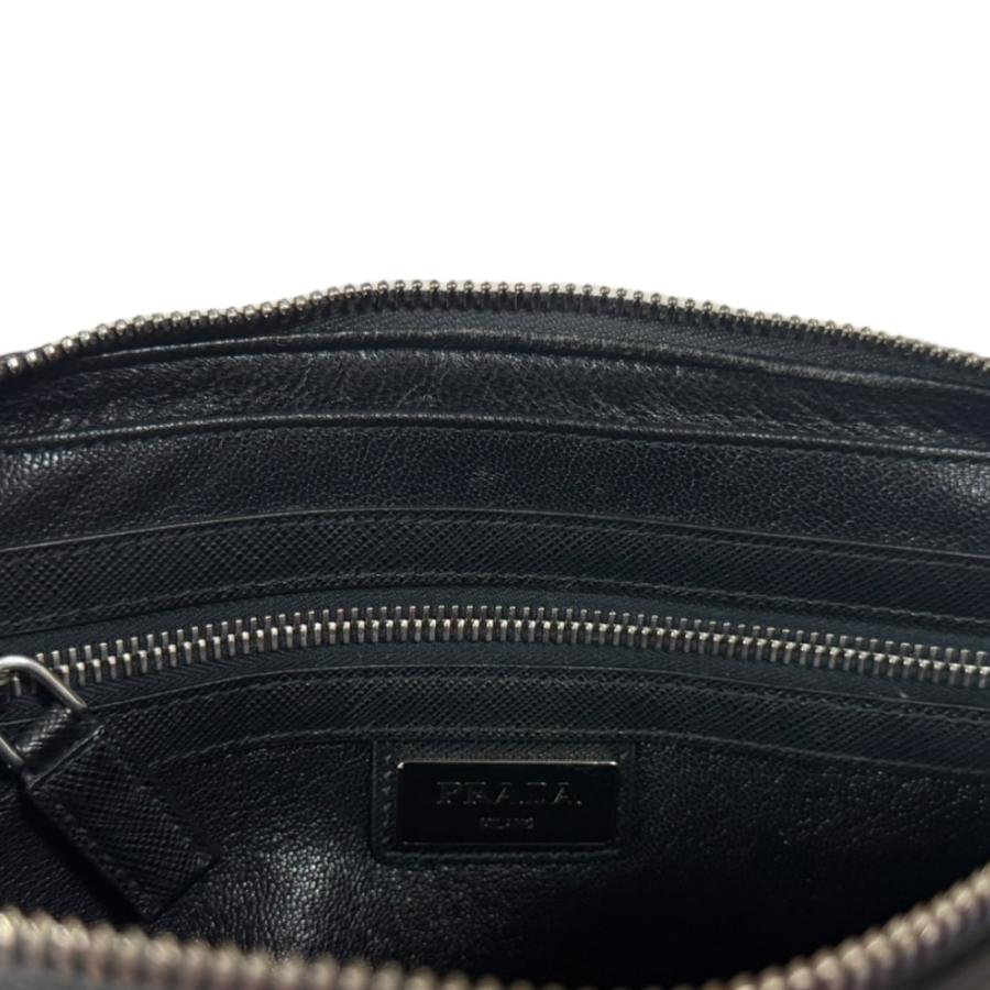 PRADA（プラダ） サフィアーノ セカンドバッグ レザー VR0052 グレー