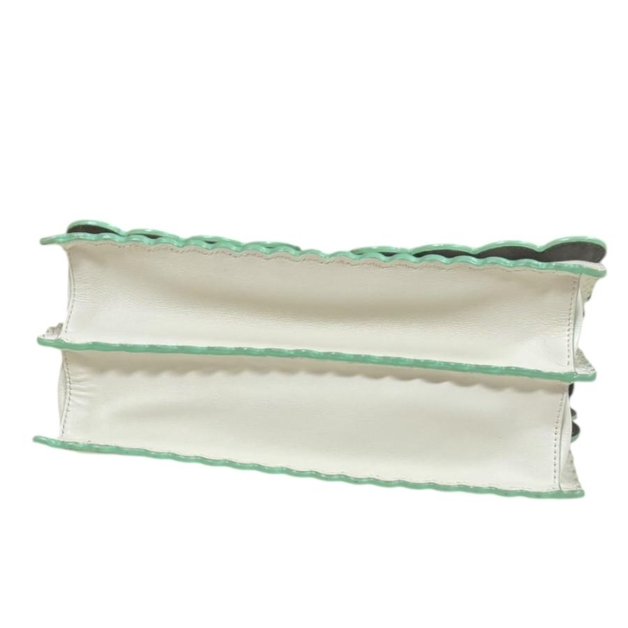 フェンディ キャナイ ショルダーバッグ レザー 8BT283 ホワイト レディース FENDI  中古 R&Kリサイクルキング FENDI（フェンディ） キャナイ ショルダーバッグ レザー 8BT283